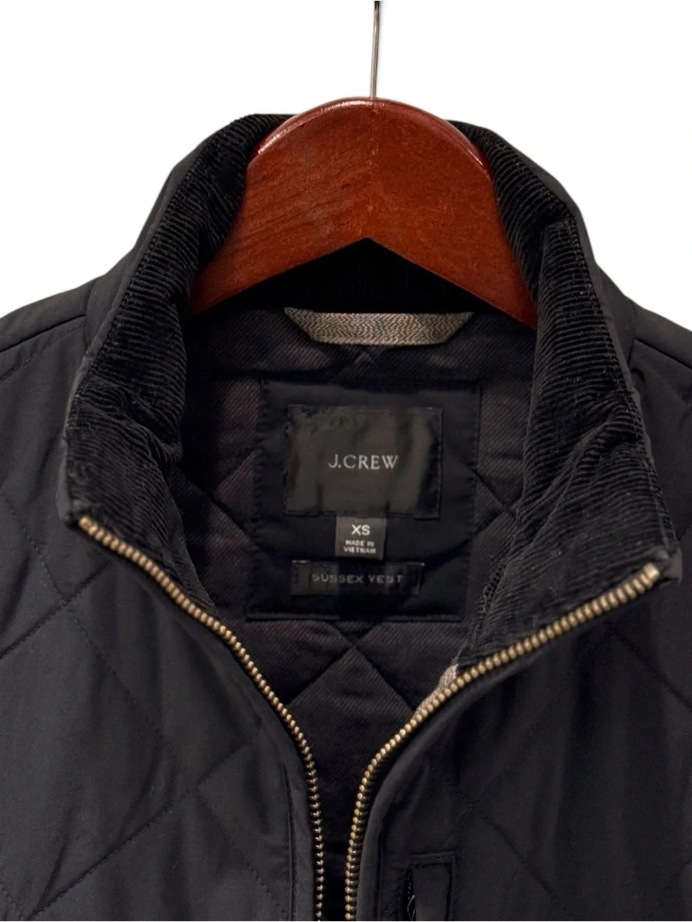 J.Crew Sussex Quilted Vest – Black – Men’s Size XS